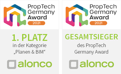 alonco Awards, Platz 1 Kategorie Planen und BIM und Gesamtsieger PropTech Germany Award